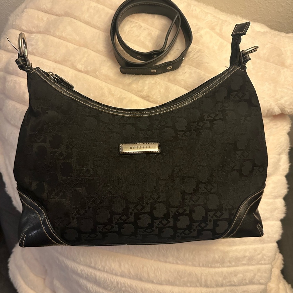 Rosetti Classic Black Patterned Shoulder Bag - image 1